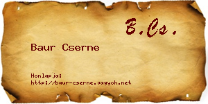 Baur Cserne névjegykártya